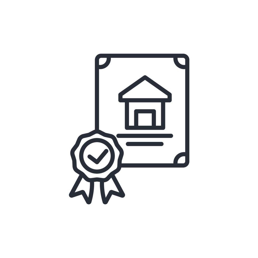 deed line icons vector