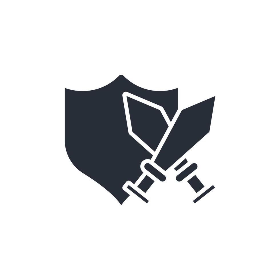 defense black icons vector