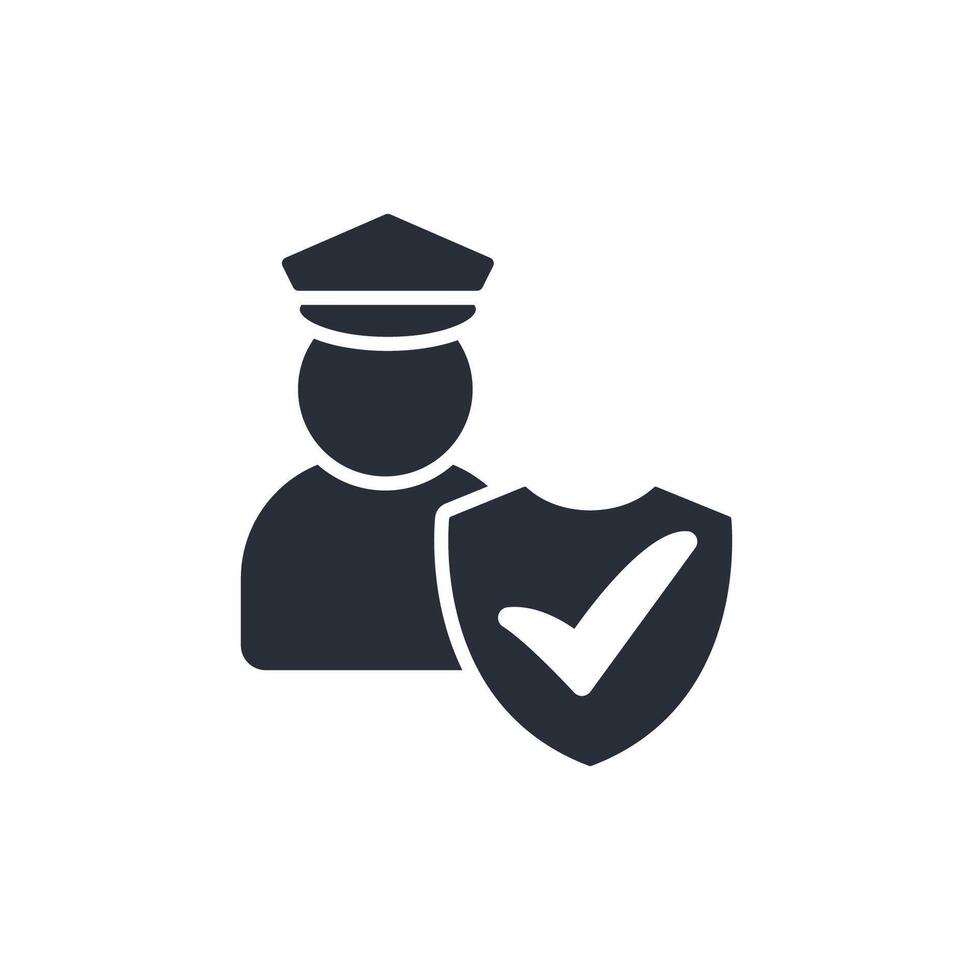 guard black icons vector