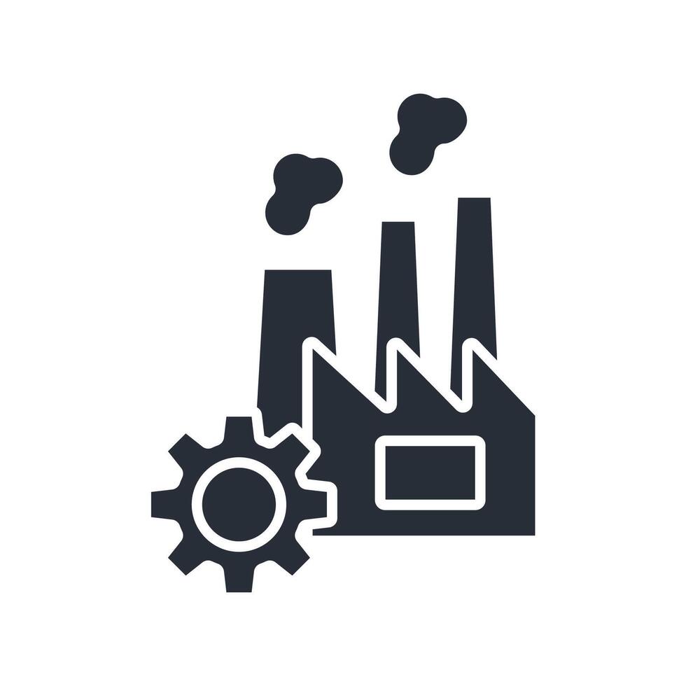 manufacture icons sign for use vector