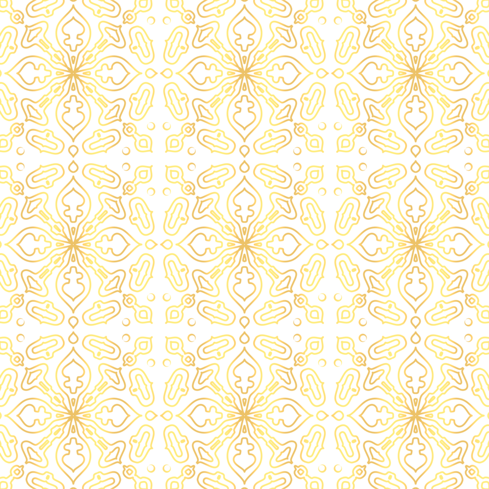 Golden Islamic seamless pattern background png