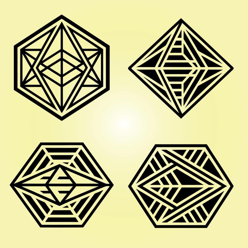 Geometric shapes on white background vector