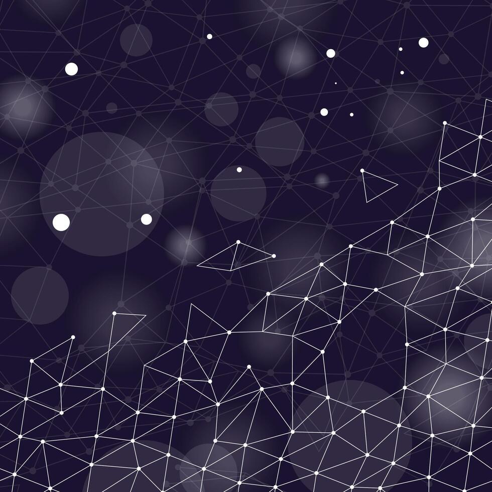 abstract network design with shapes vector