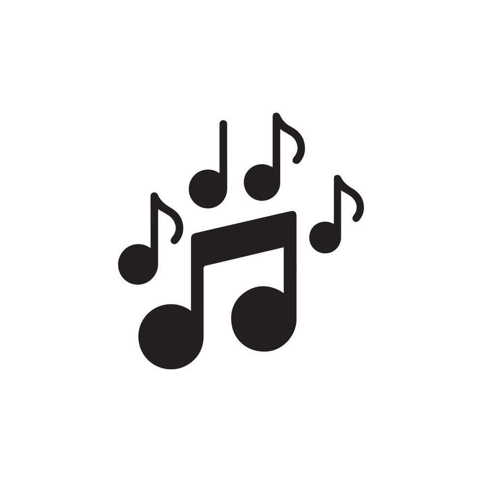 Music Notes Icon Isolated on White Background vector
