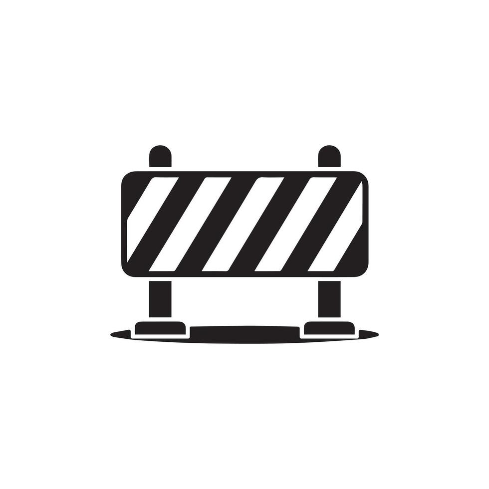 Roadblock Barrier Icon Illustration vector