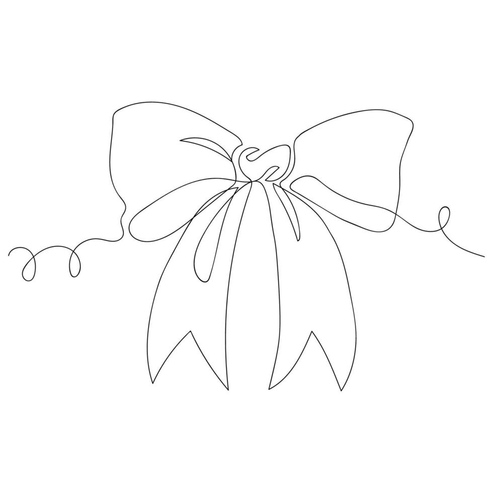 An Elegant Gift Bow Illustration Perfectly Designed for Celebrations and Present Wrapping Needs vector