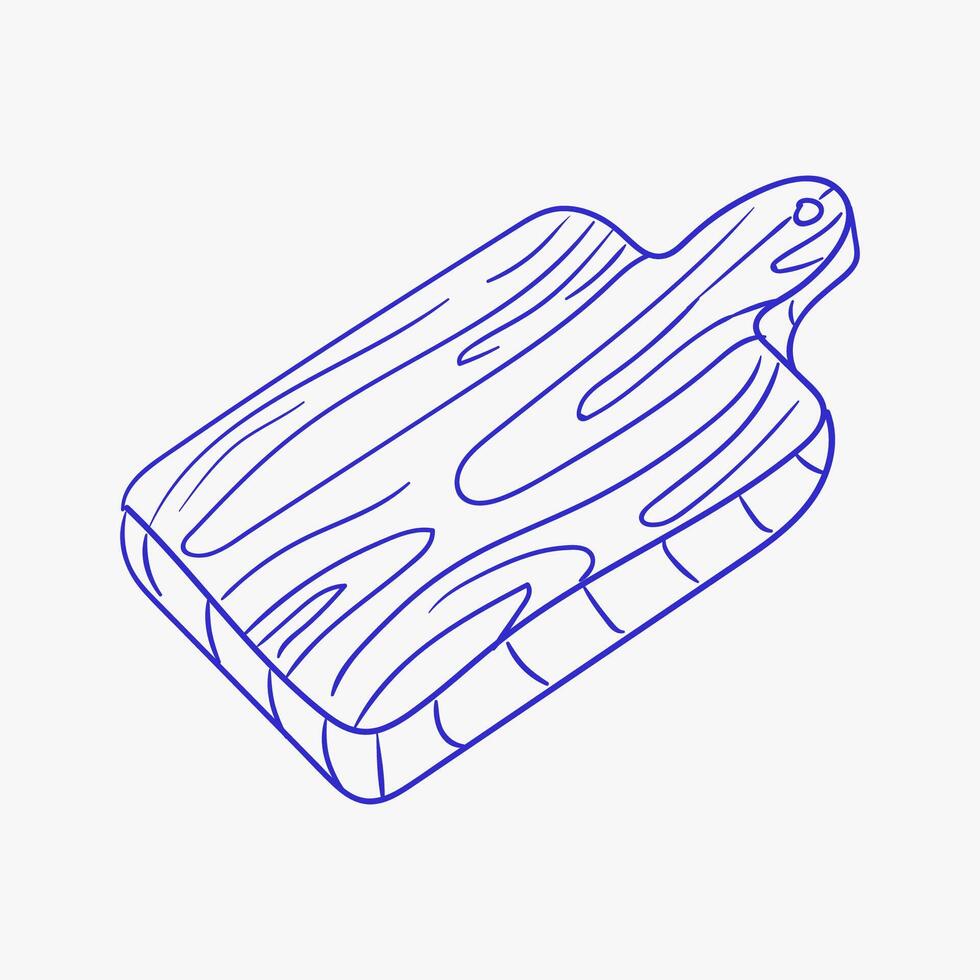 Wooden chopping board designed with intricate patterns and a smooth finish for culinary use and kitchen decor vector