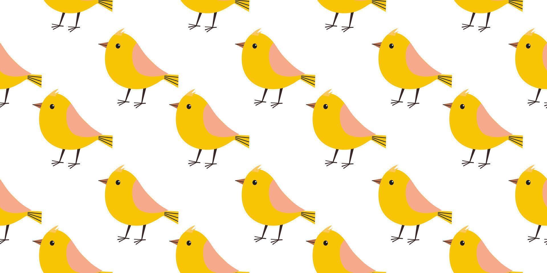 Colorful pattern of cheerful birds creating a playful and lively atmosphere in design elements vector