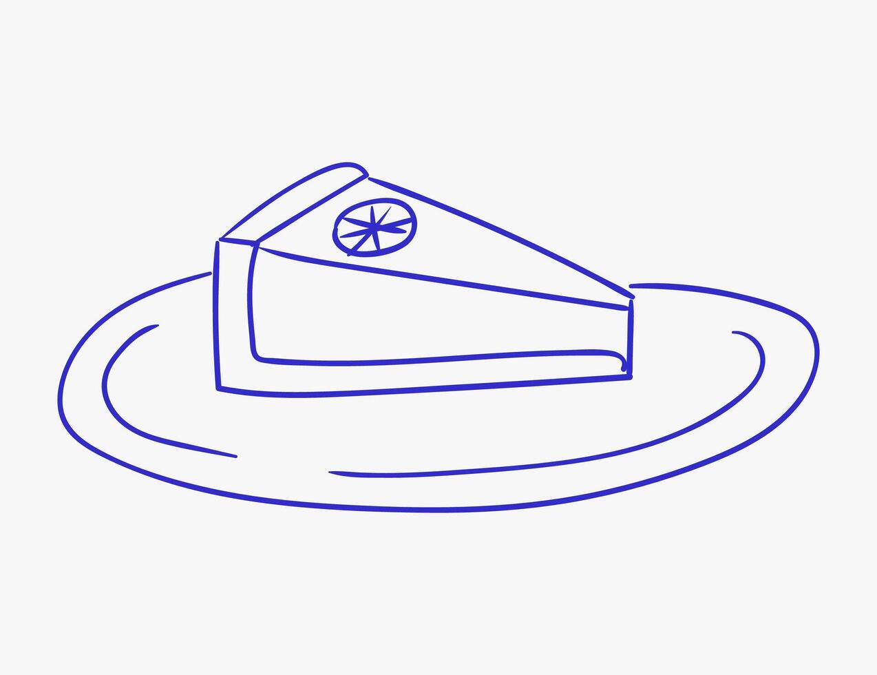 Slice of creamy lemon cheesecake on a decorative plate served in a bright setting during afternoon tea vector