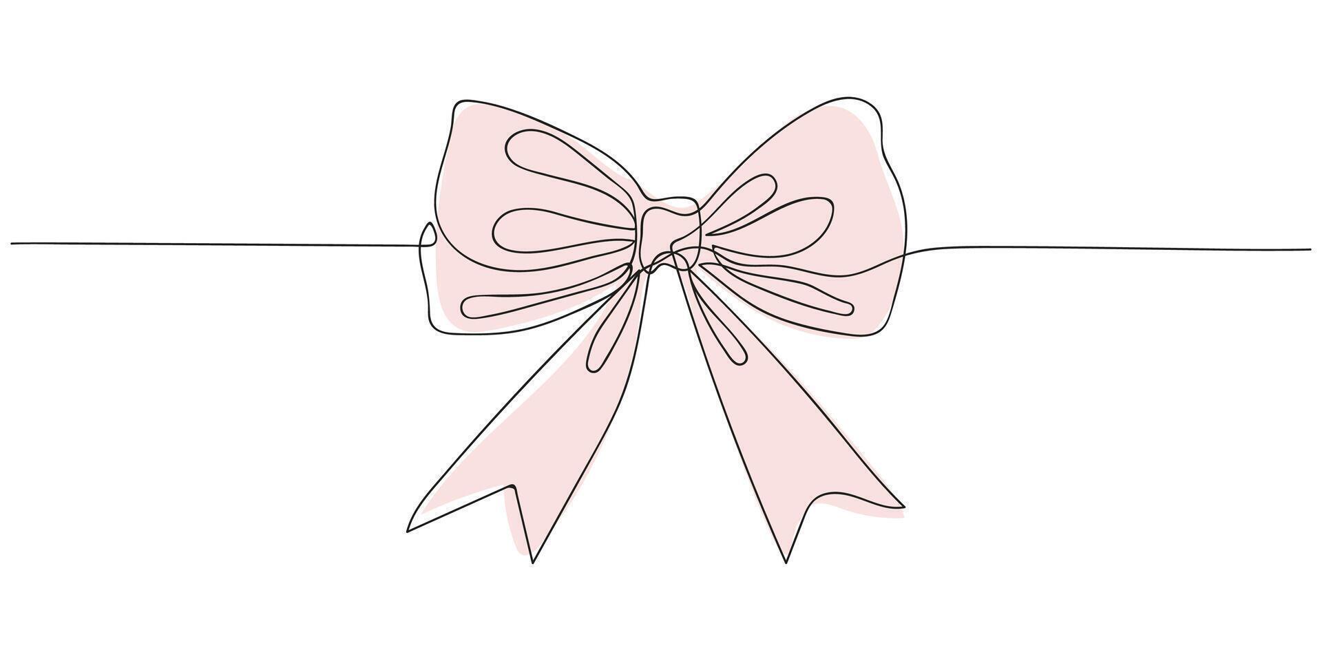 An Elegant Pink Bow Designed Specifically for Various Decorative Purposes and Events vector
