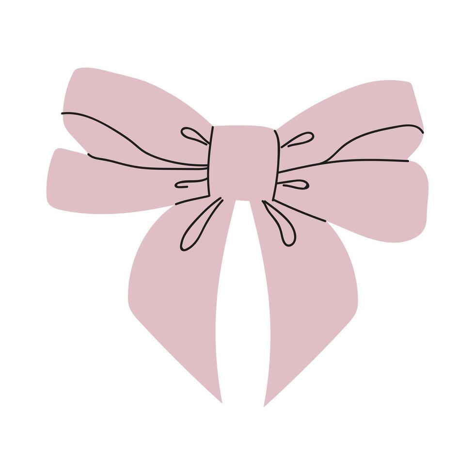 An Elegant Pink Bow Illustration Perfect for Various Design Projects and Inspirations vector