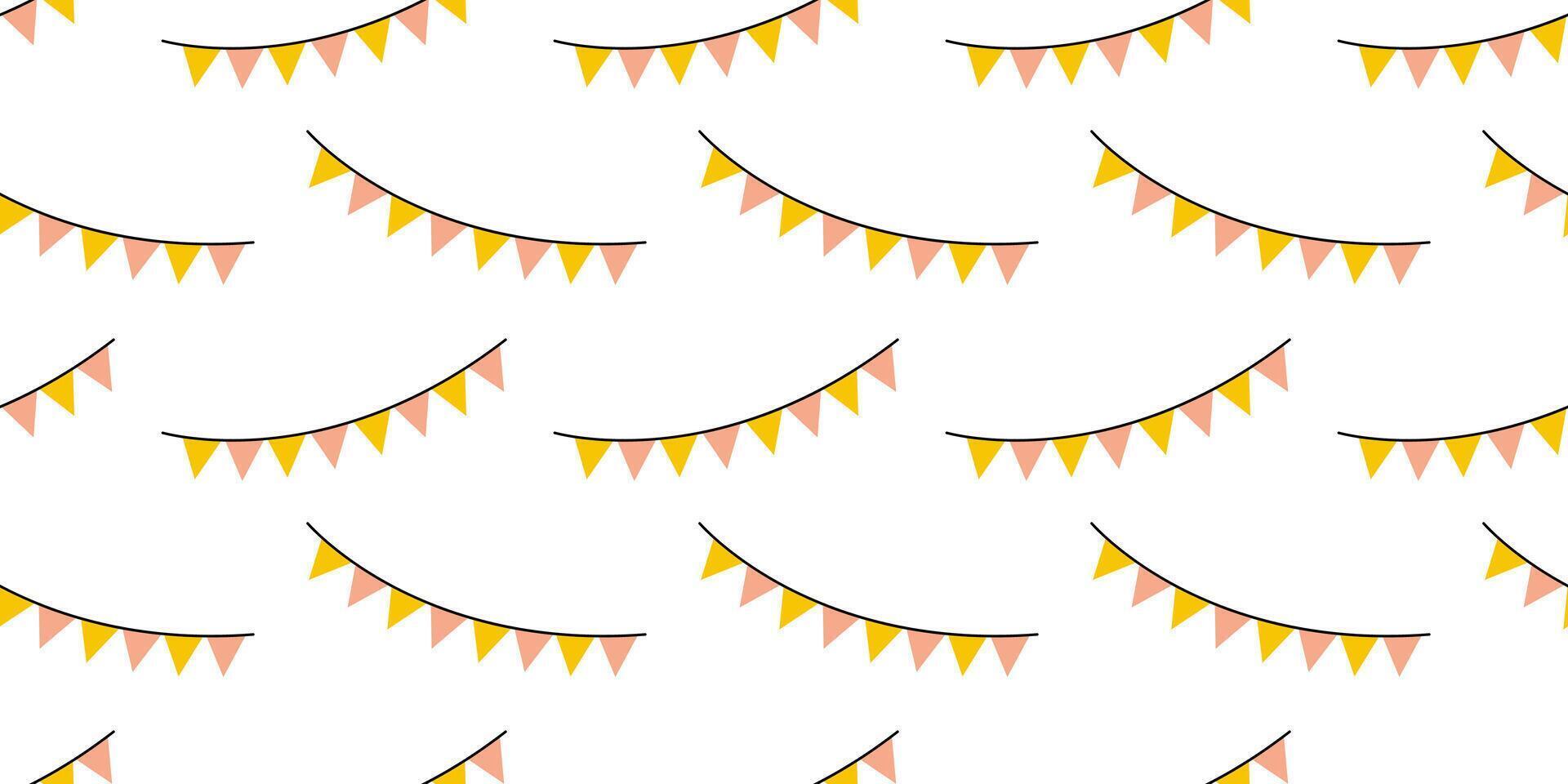 Colorful bunting patterns decorate a festive setting for celebrations and events throughout the year vector
