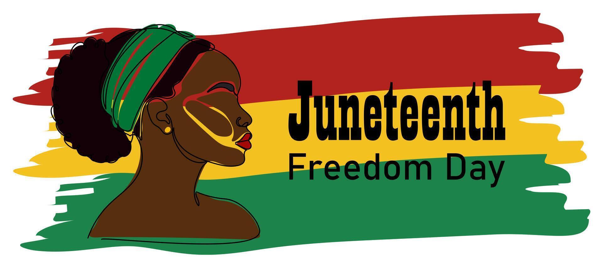Celebrating Juneteenth Freedom Day with vibrant colors and cultural pride in a festive environment vector