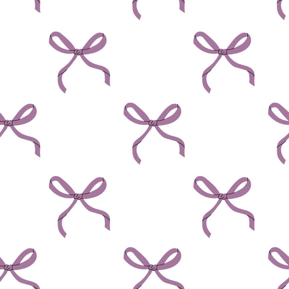 An Elegant Pattern of Purple Ribbons Set Against a Clean and Bright White Background vector