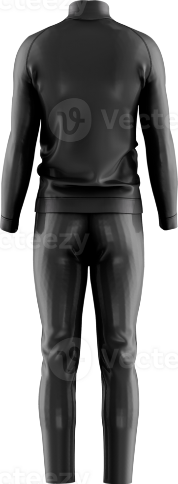 a black man in a black suit and pants png