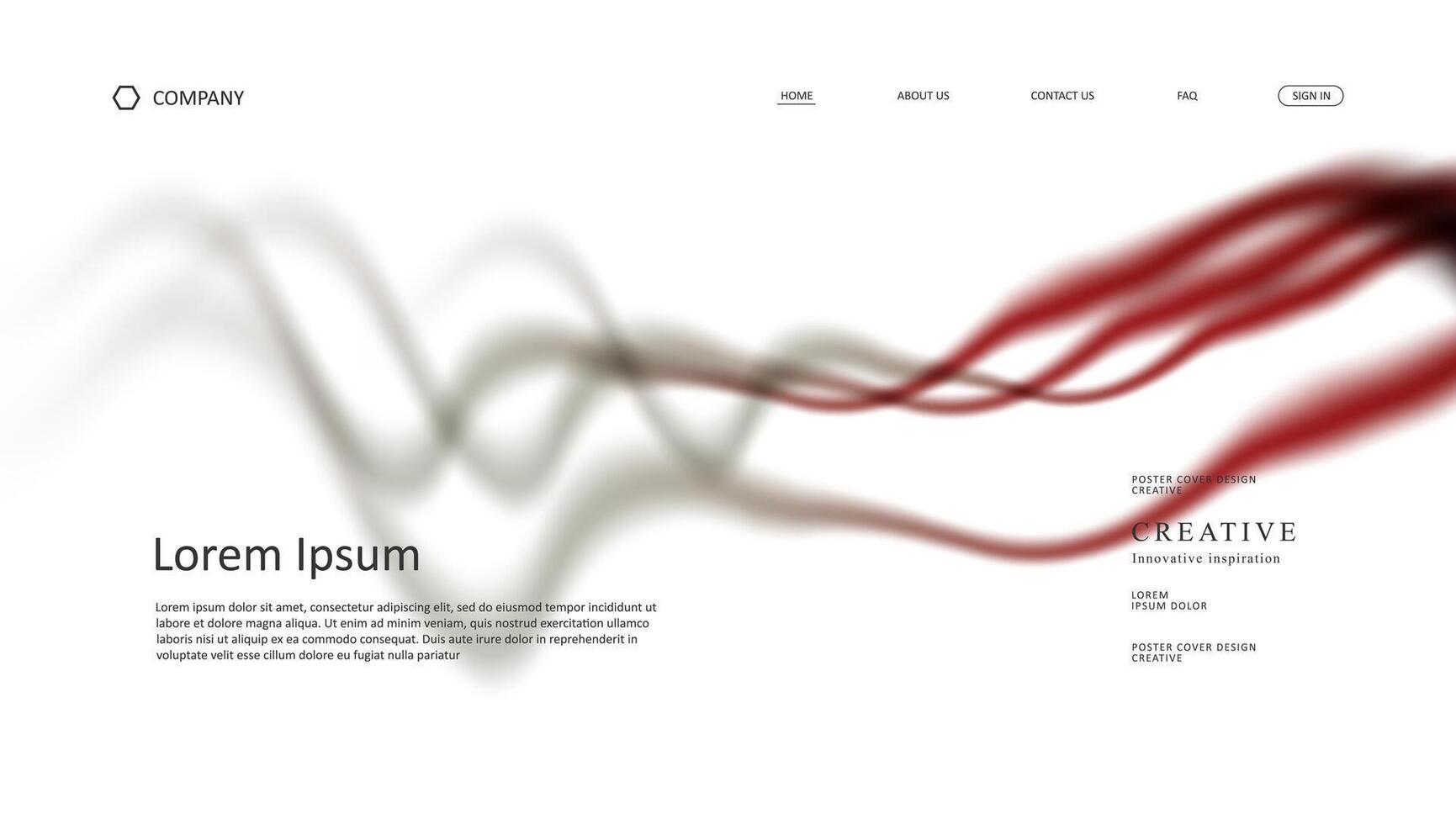 Creative web design template example vector