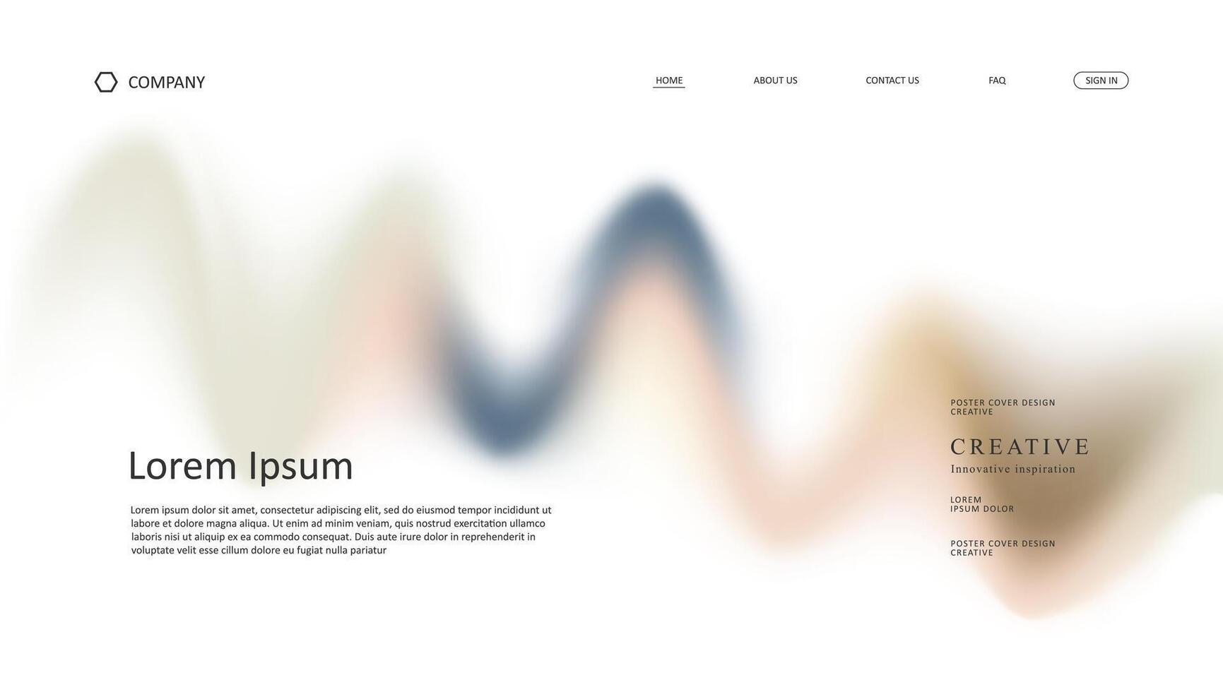 Abstract fluid design for posters vector
