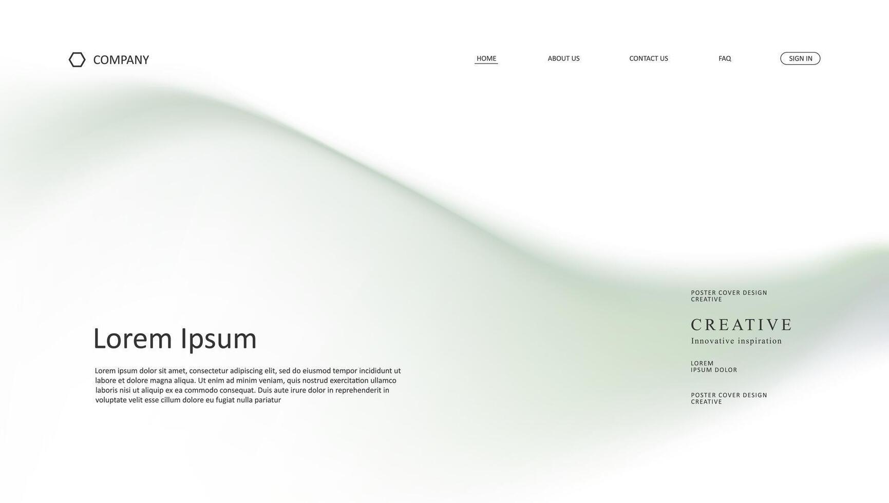 Elegant design of a company homepage vector