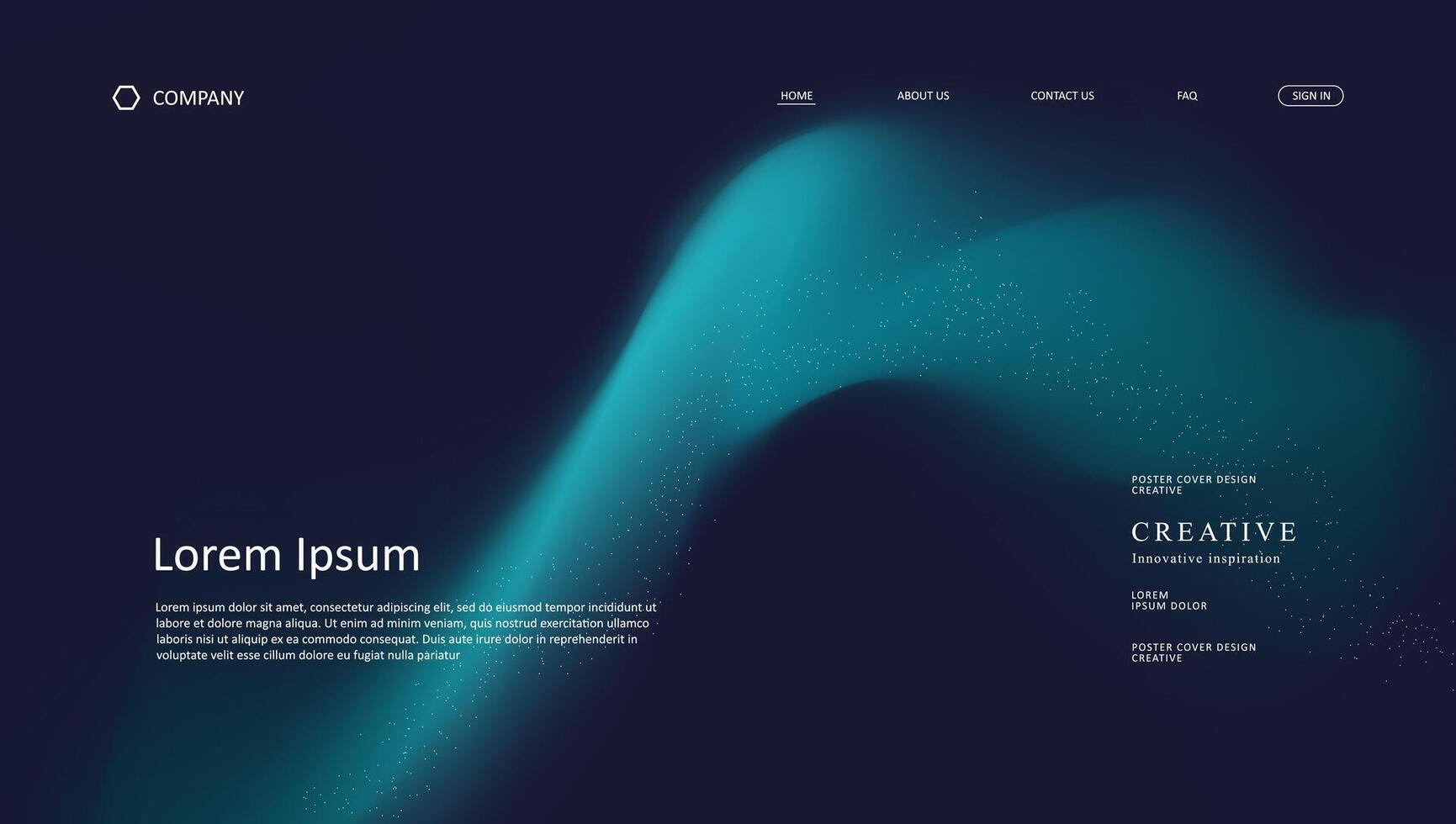 Abstract wave design for web layout vector