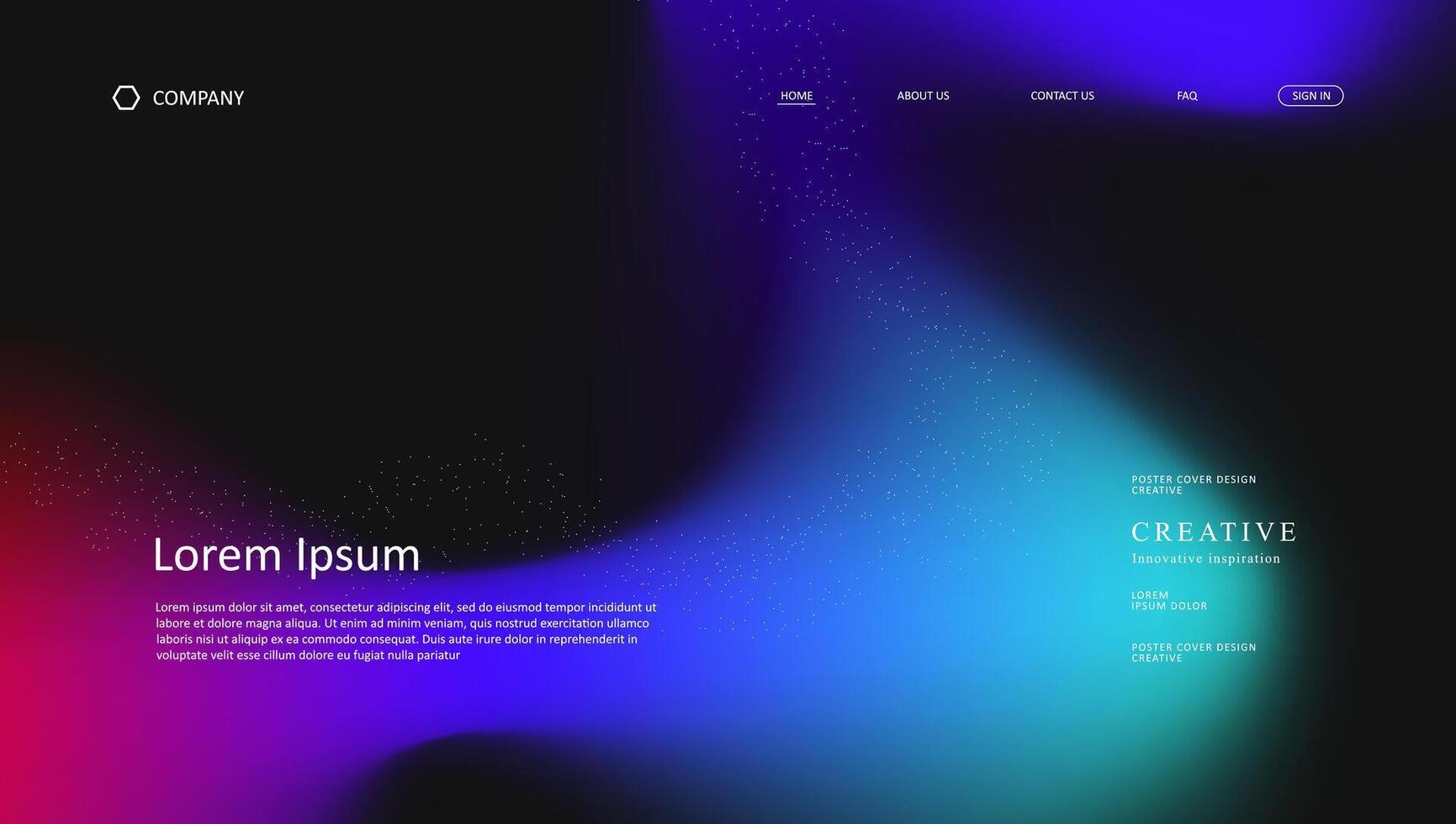 Colorful abstract design for a website vector