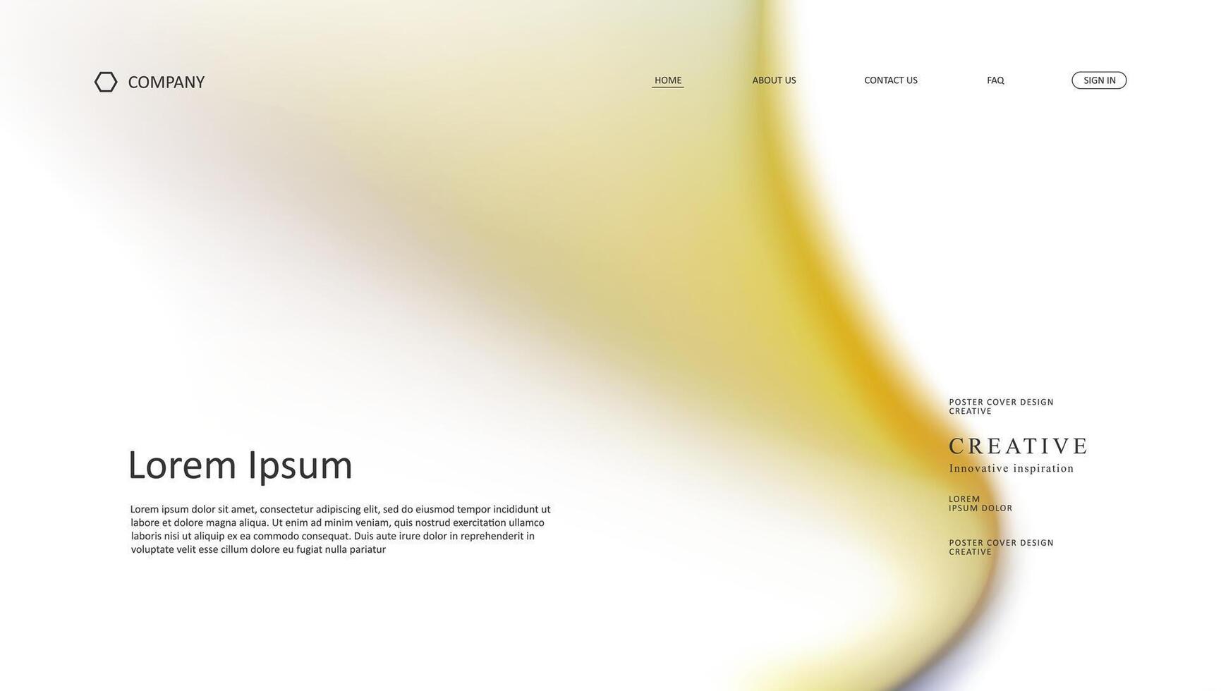 Abstract wave futuristic of landing page. retro gradient mesh website vector