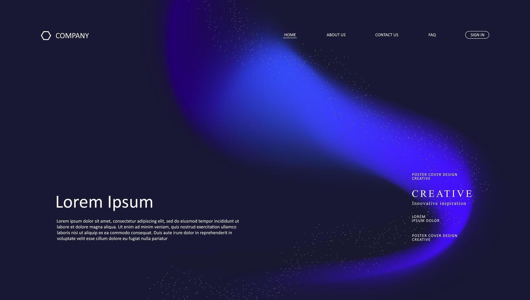 abstract design landing page vector