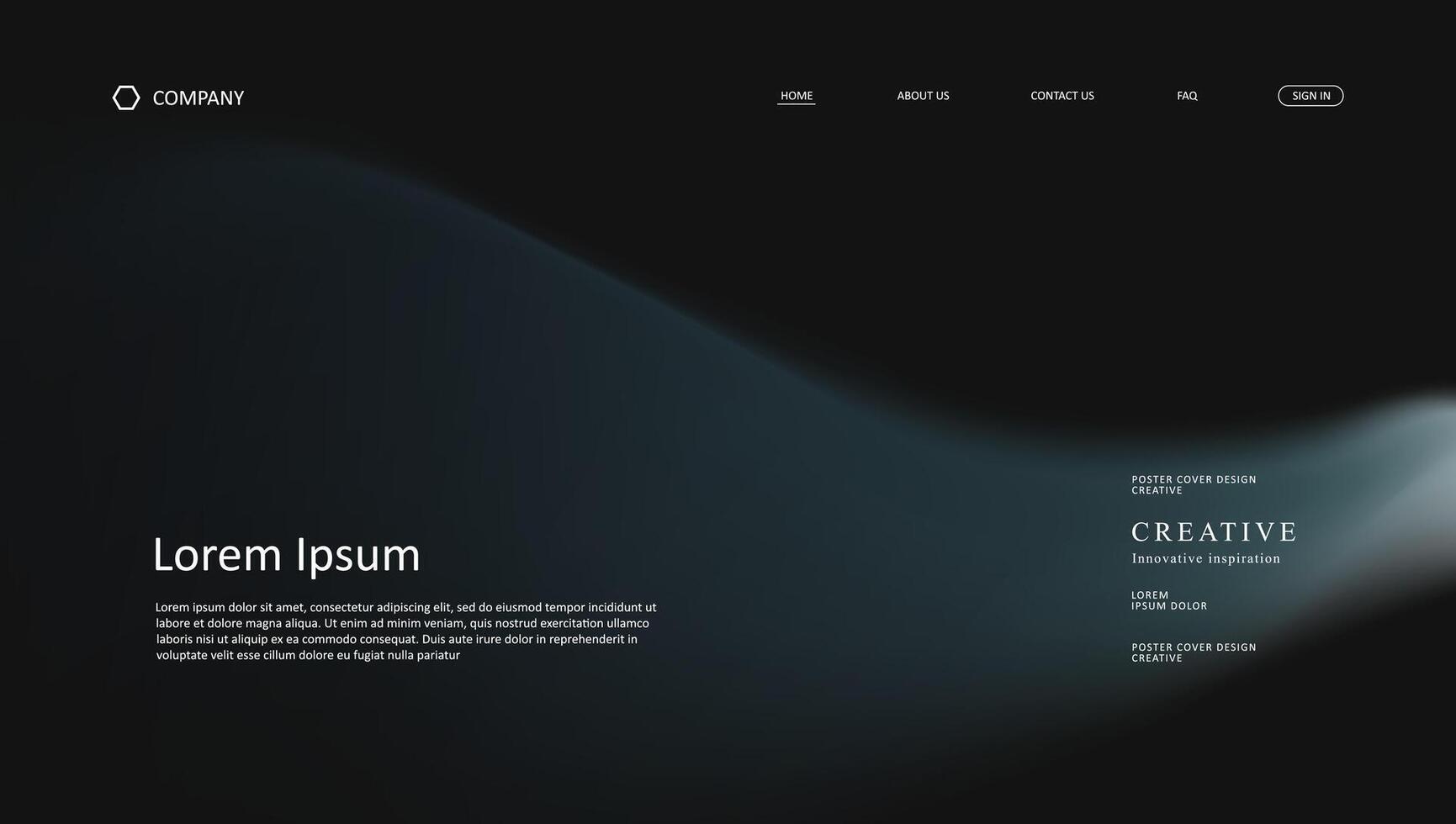 Abstract wave futuristic of landing page. retro gradient mesh website design background vector