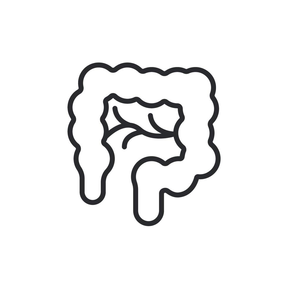 intestine icons isolated on White vector