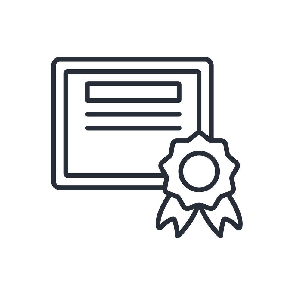 certificate icons isolated style vector