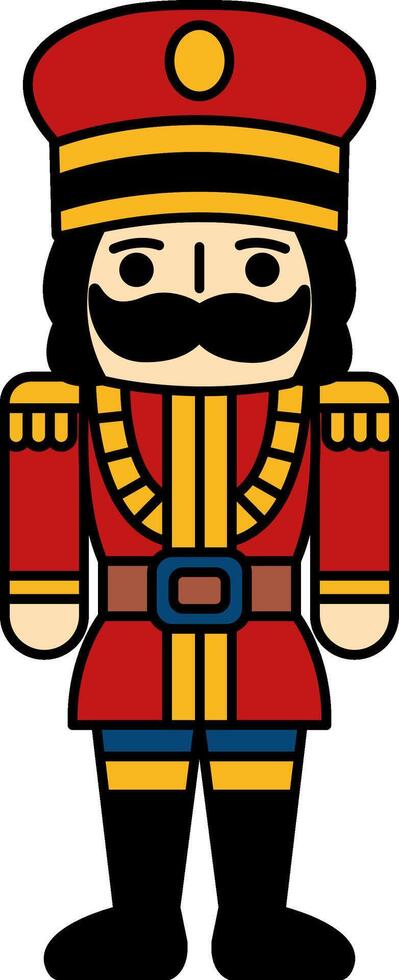 single illustration of a nutcracker vector