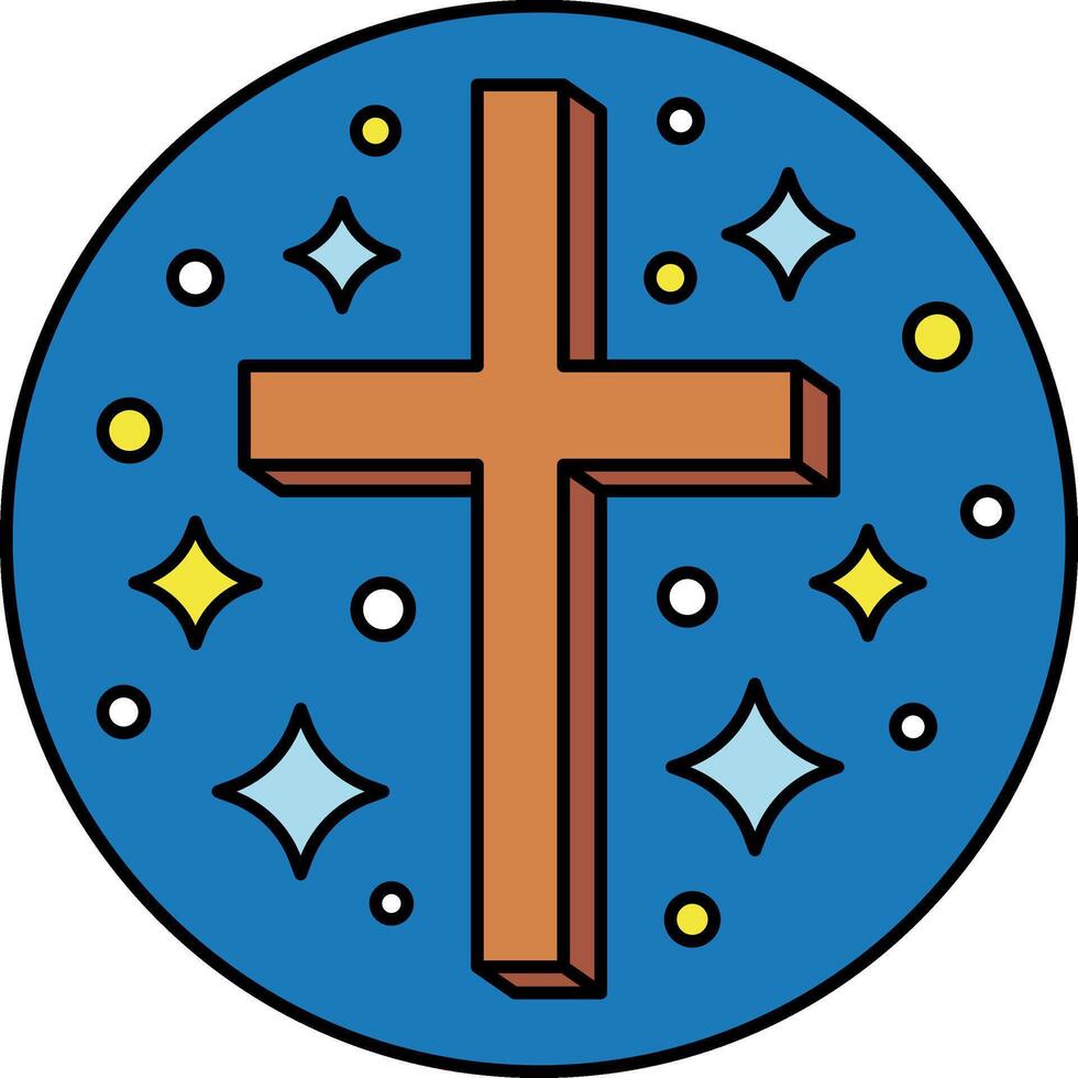 single illustration of a cross vector