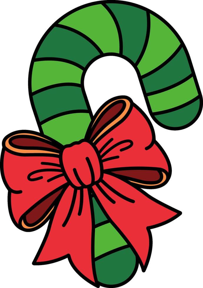 illustration of a candy cane vector
