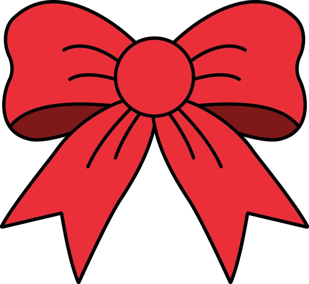 illustration of a red bow vector