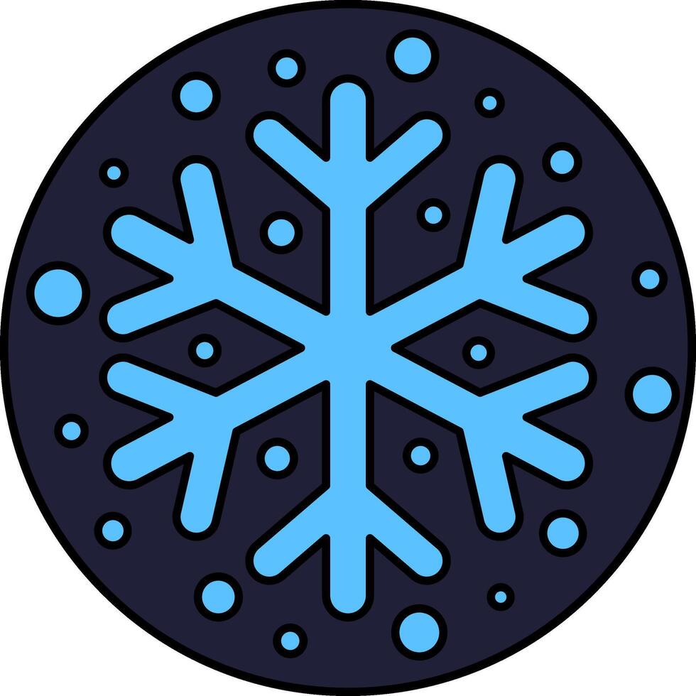 illustration icon of a blue snowflake vector