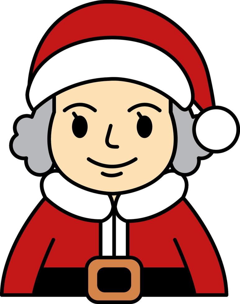 isolate illustration of santy claus vector