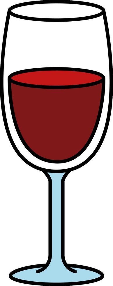 A glass of red wine vector