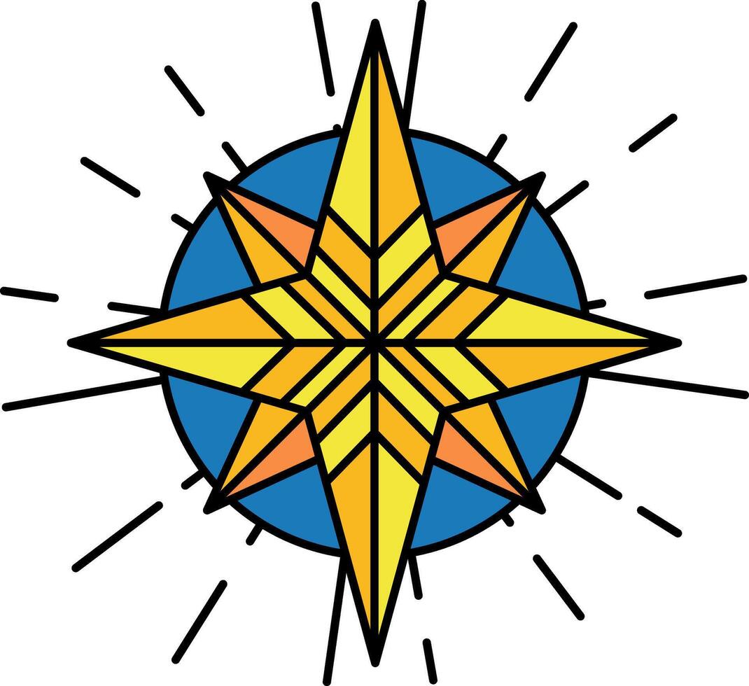 illustration of a christmas star ornament vector