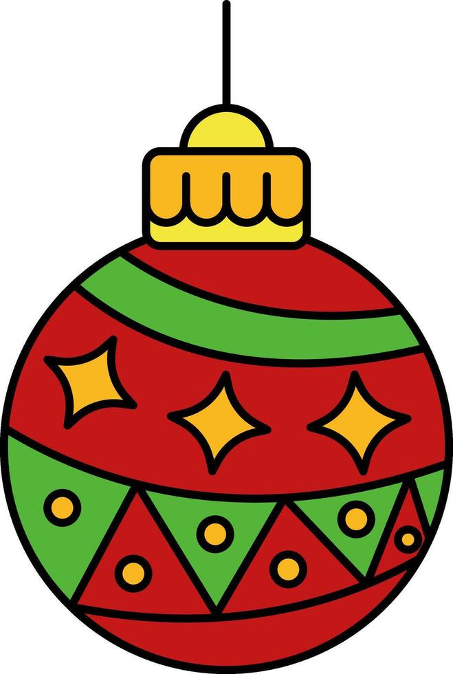 illustration of a christmas tree ornament vector