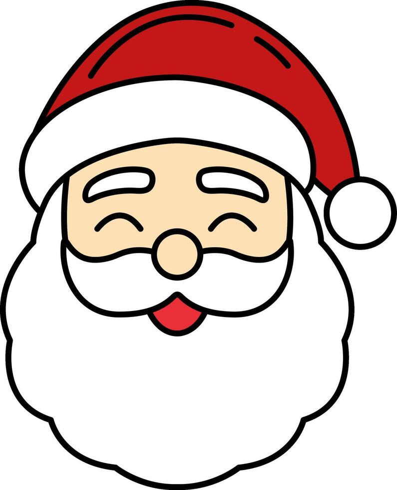 A cartoon of Santa Claus vector