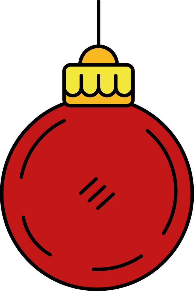 A christmas ball ornament hanging from a string vector