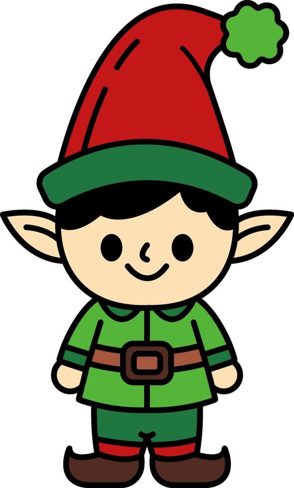 illustration of a cartoon elf vector