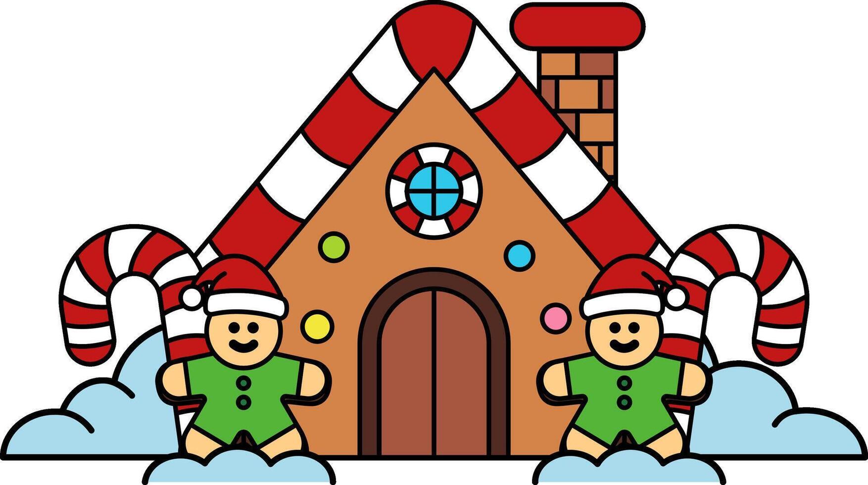 illustration of a gingerbread house vector