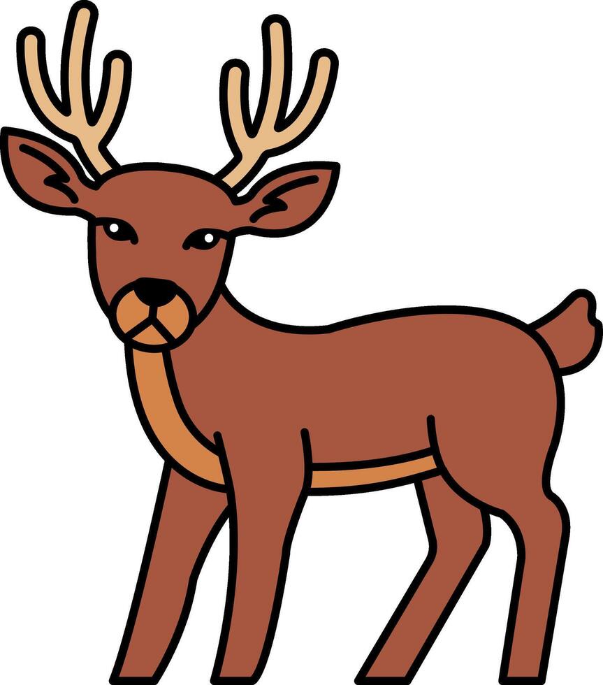 isolate illustration of a reindeer vector