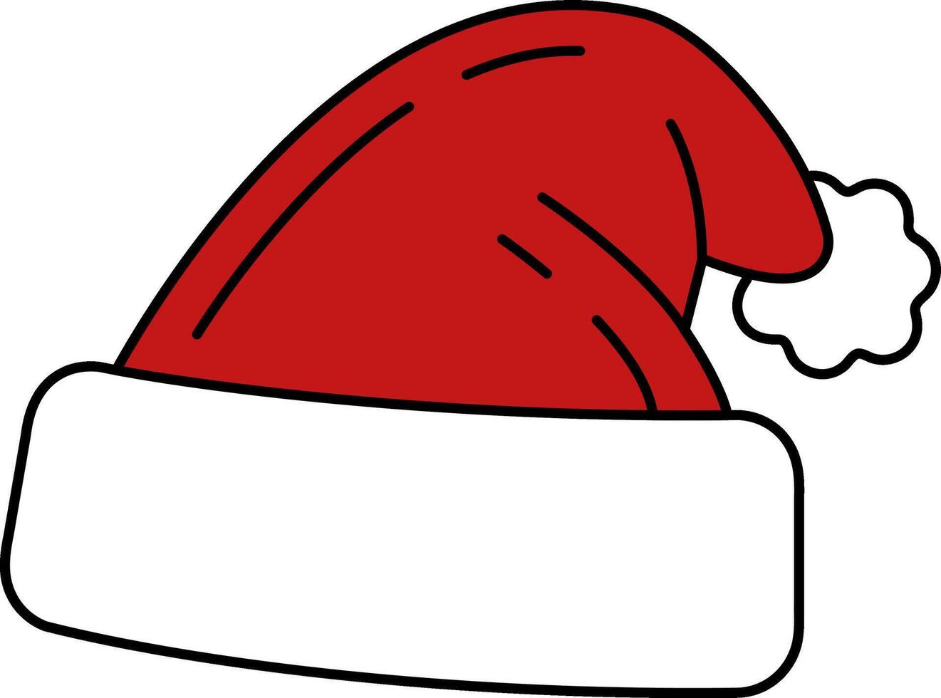 single icon of a santa hat vector