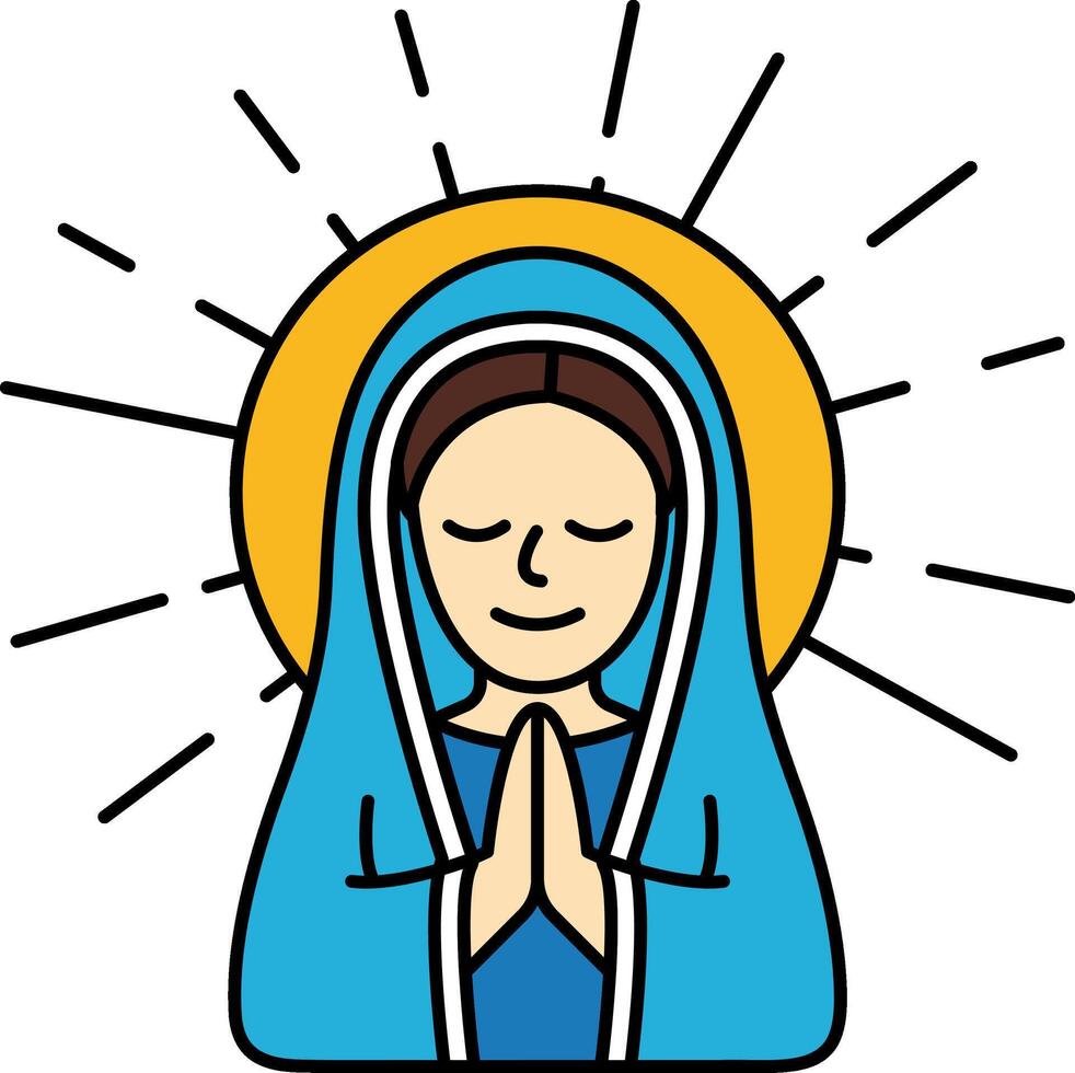 illustration of a holy mary vector