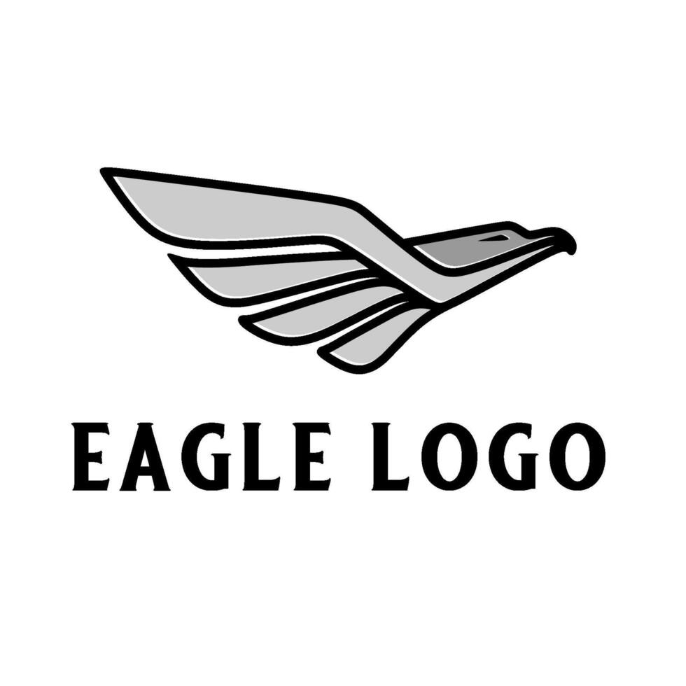 eagle abstract logo. Perfect for mascot designs, labels or badges vector
