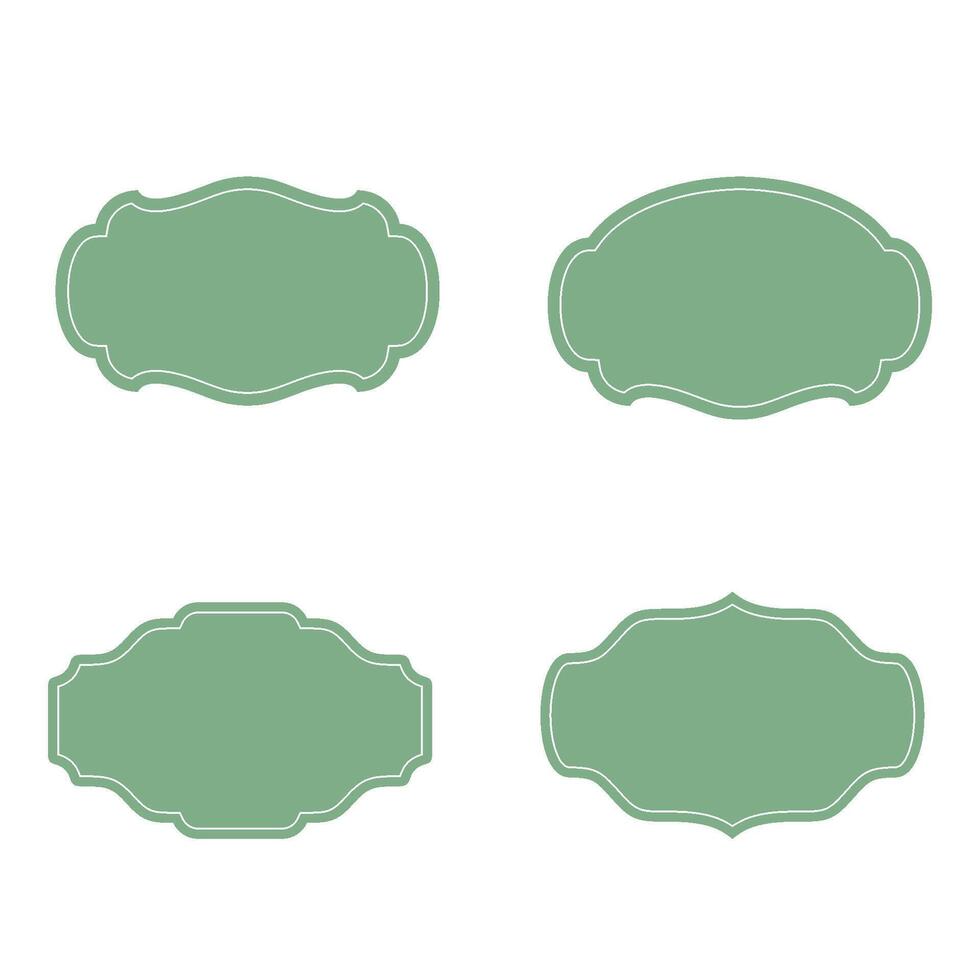 label set. ornate labels in retro frames, old style embellishments for product stickers, jewelery and luxury product labels. vector