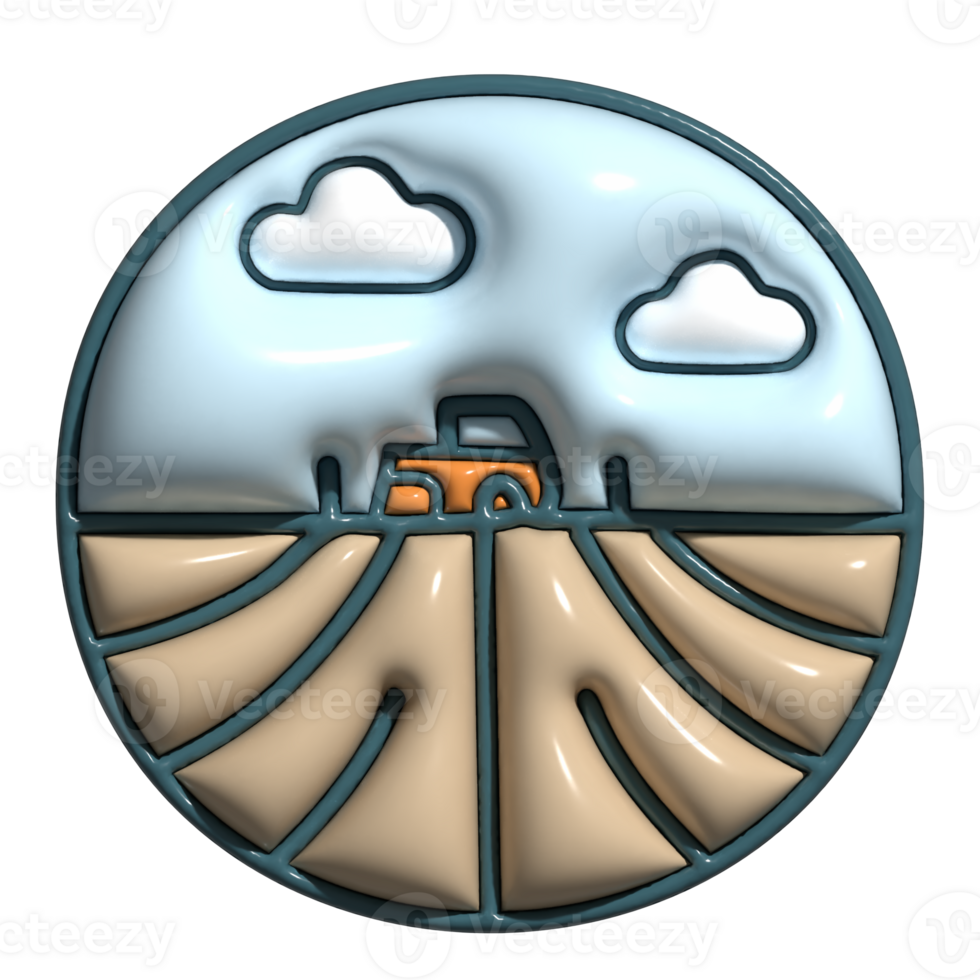 Rustic 3D Farmer and Cultivation Icons png