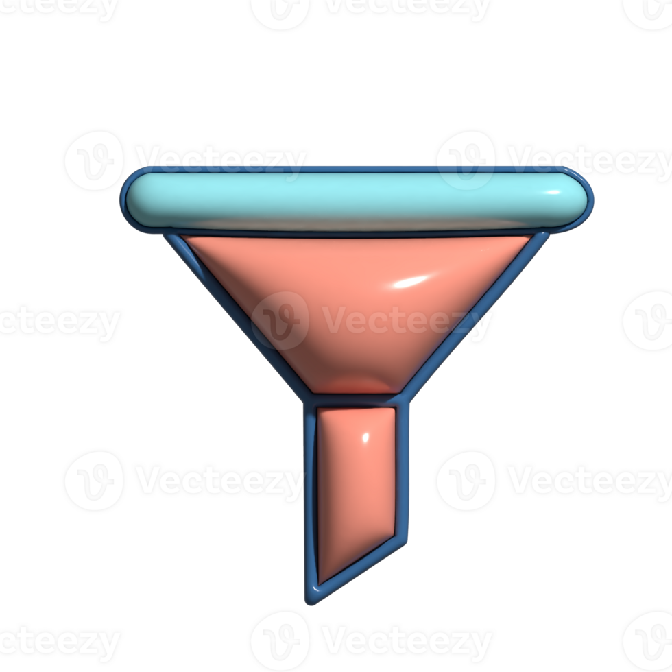 Adorable 3D Data Filtering and Optimization Symbols png