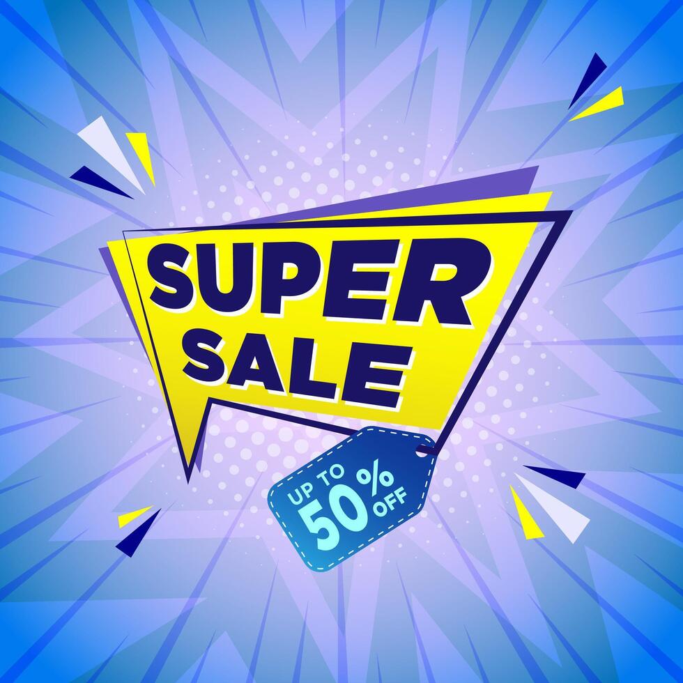 Super sale Discount banner. Special offer sale banner template with halftone, gradient background. Sale label and discounts background, Discount Promotion marketing poster design for web and Social. vector